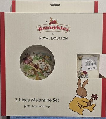 Royal Doulton Bunnykins Melamine 3 Piece Set - RRP$69.95