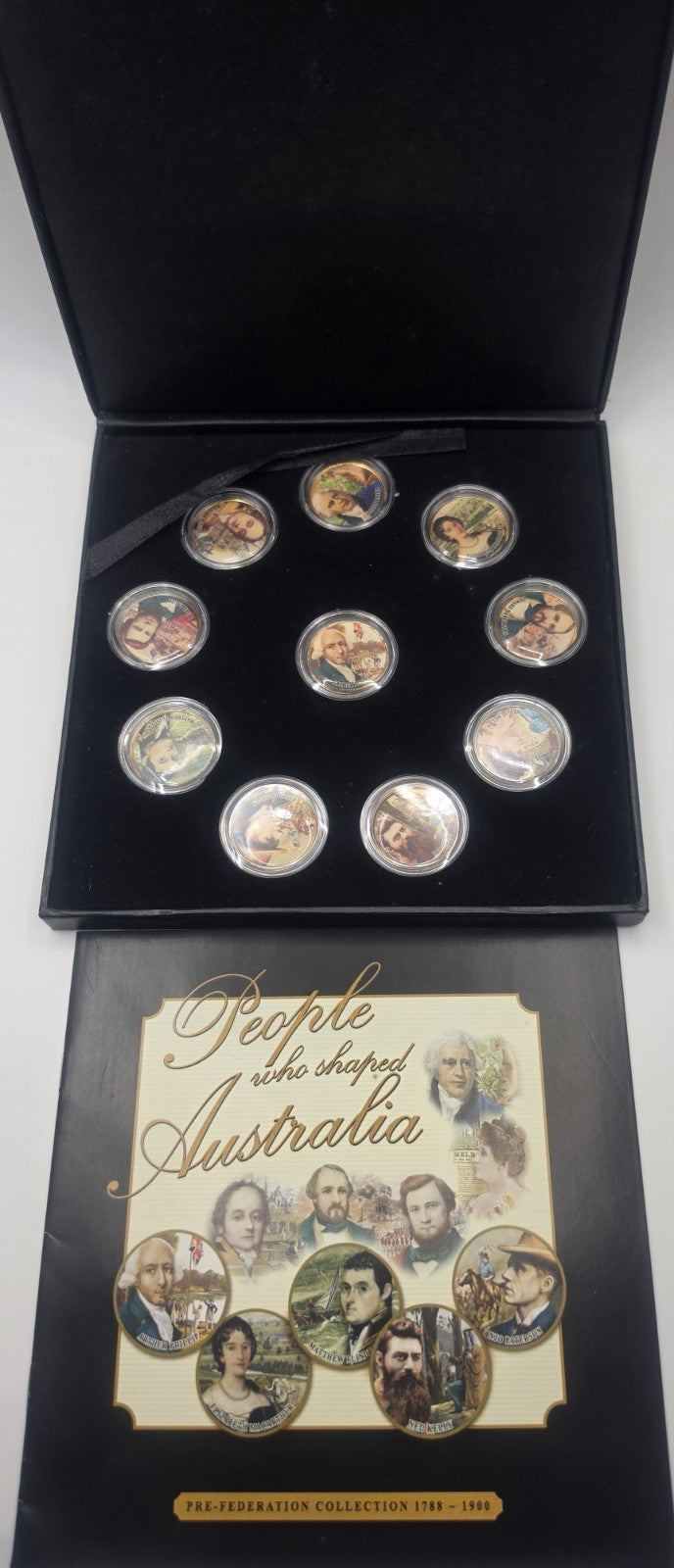People Who Shaped Australia Medallion Coin Set Gold Plated Pre-Federation Boxed