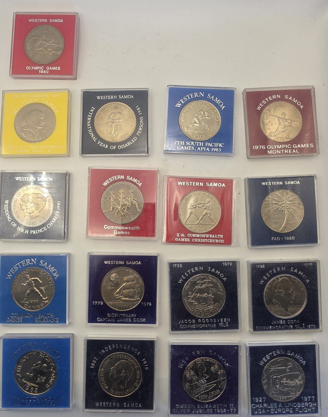 Western Samoa Silver/CuNi Commemorative Coin Collection Lot 17- James Cook Pope