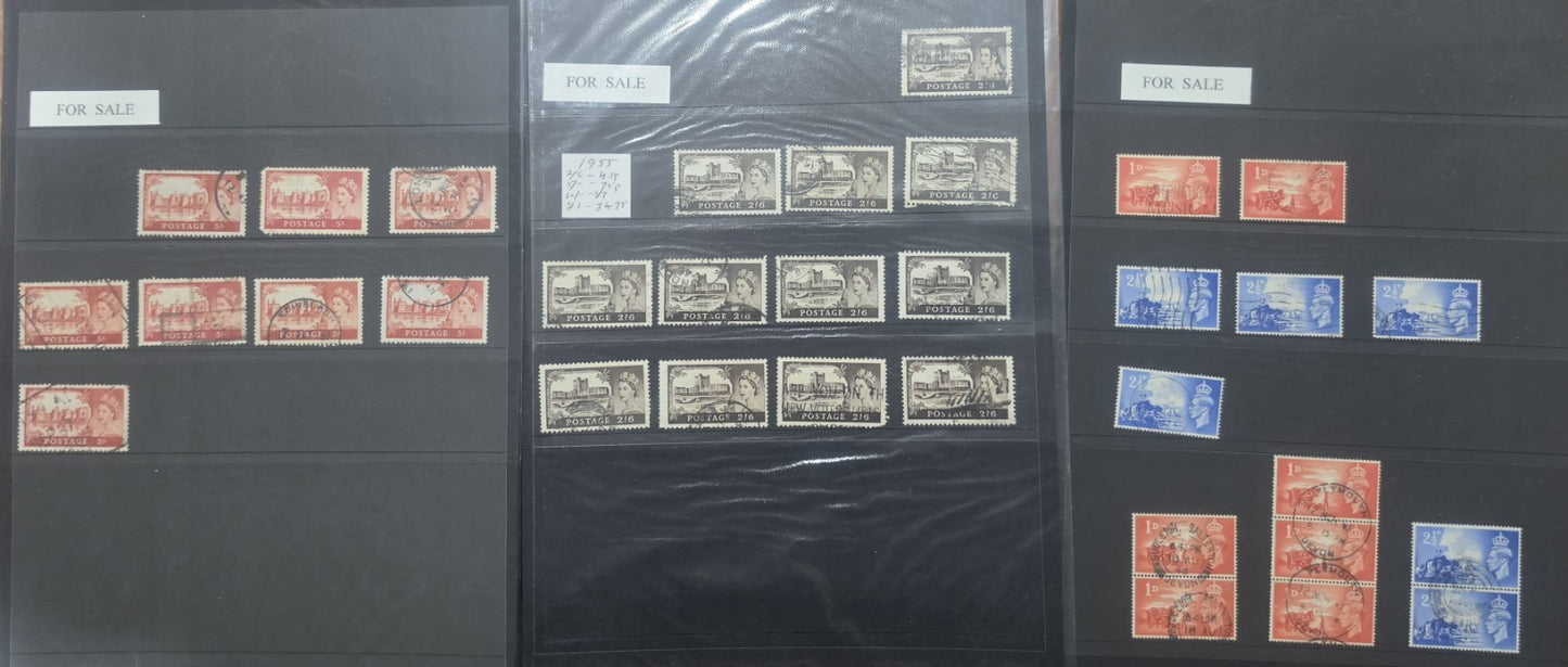Great Britain Vintage Commemorative & High Value Postage Stamps Collection Stock