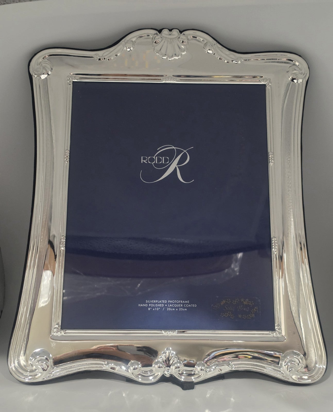 RODD Silver Plated Photo Frame 8x10" (20x25cm) Solid Brass Lacquered