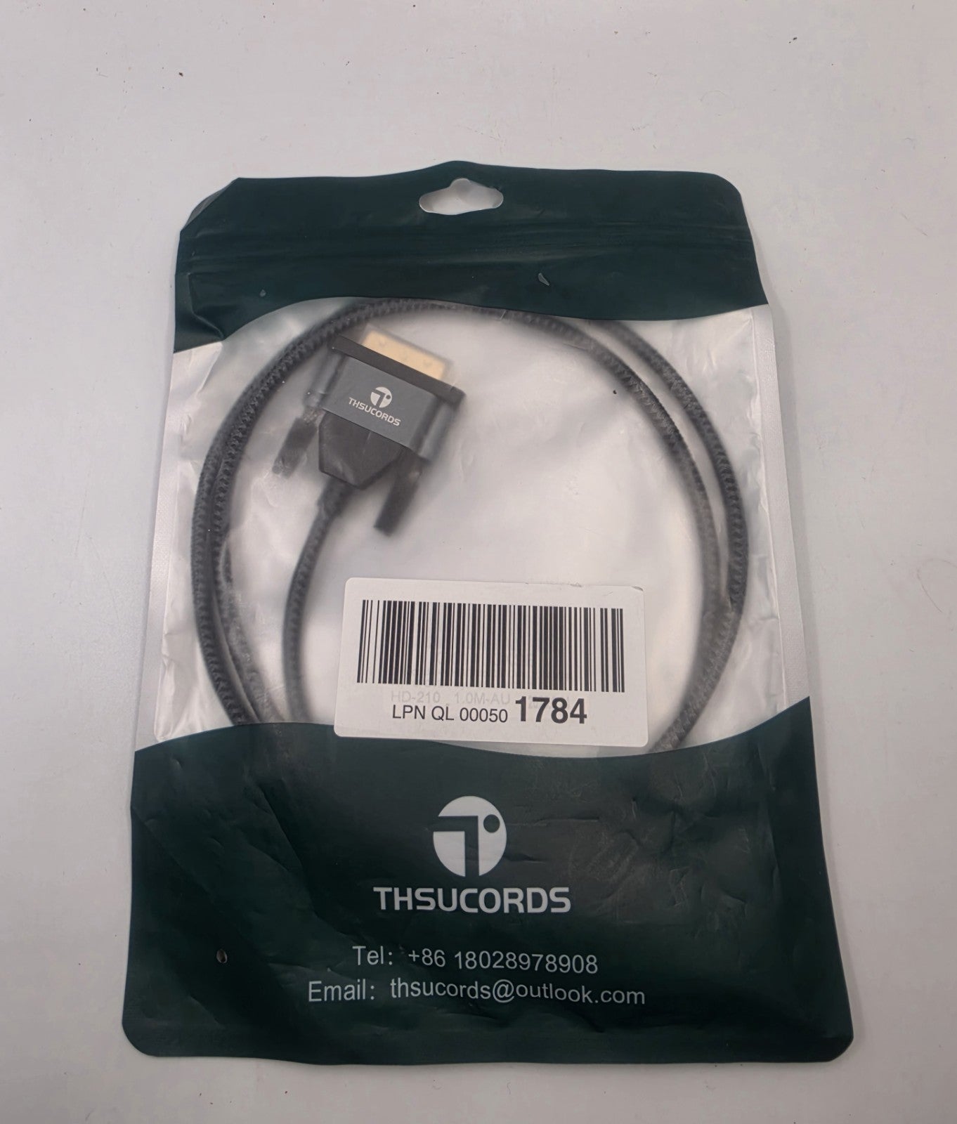 THSUCORDS HDMI to DVI Cable 1m Braided High Speed Bi-Directional Adapter Lead