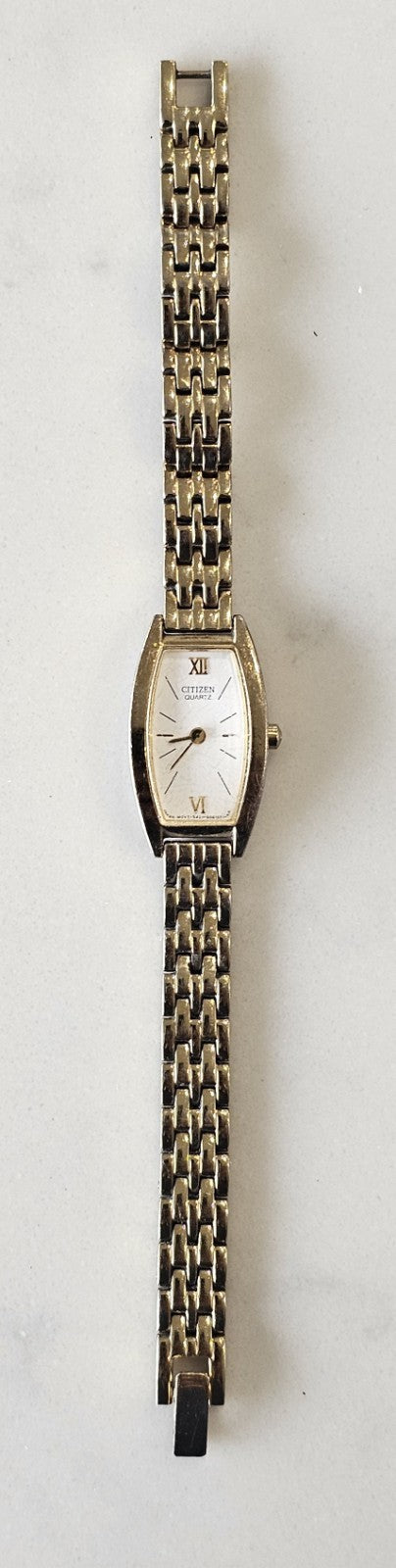 Citizen Quartz Ladies Watch 5421-S011551 Tonneau Gold Tone - For Parts or Repair