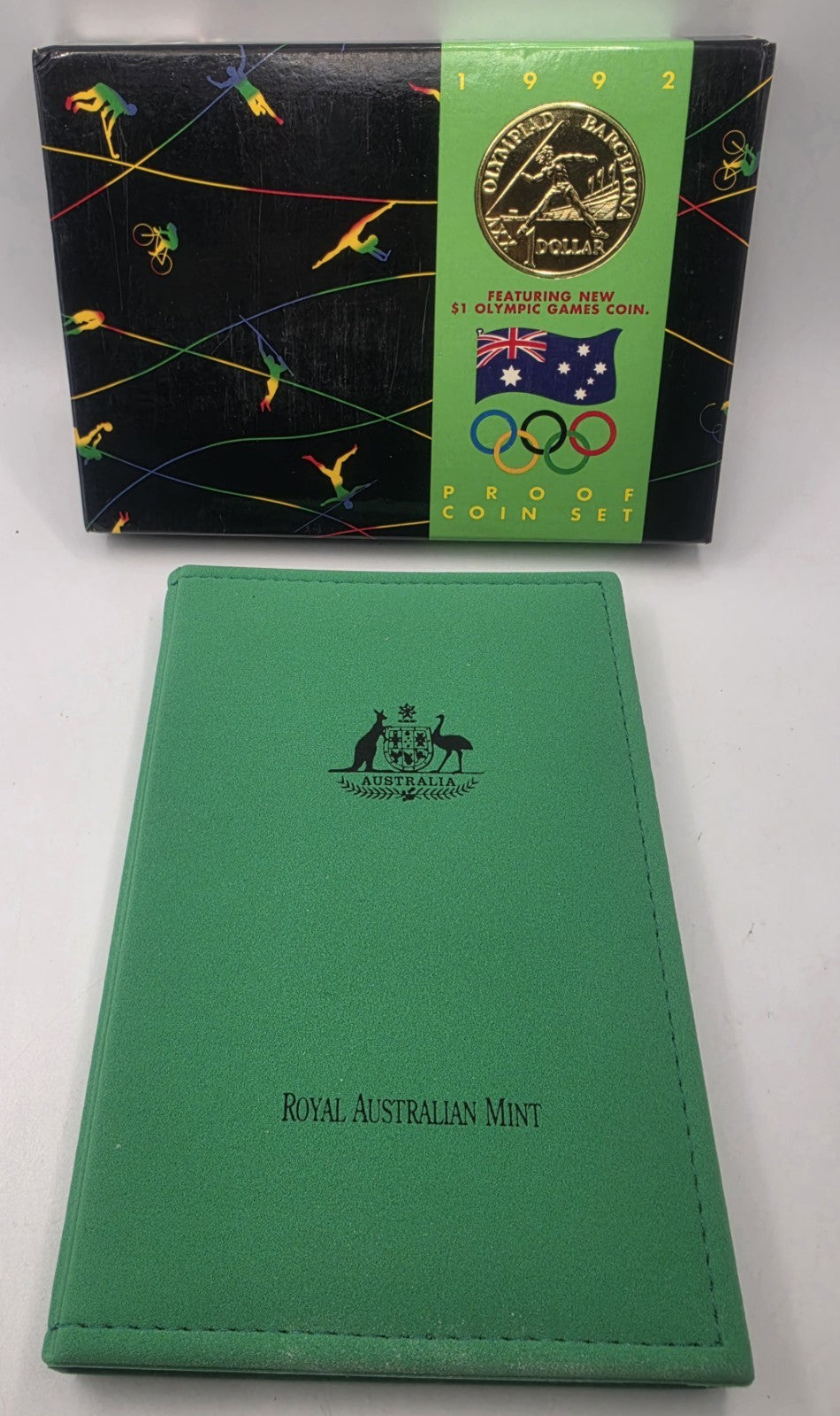 1992 Royal Australian Mint Proof Coin Set Olympic Games Barcelona Box CoA