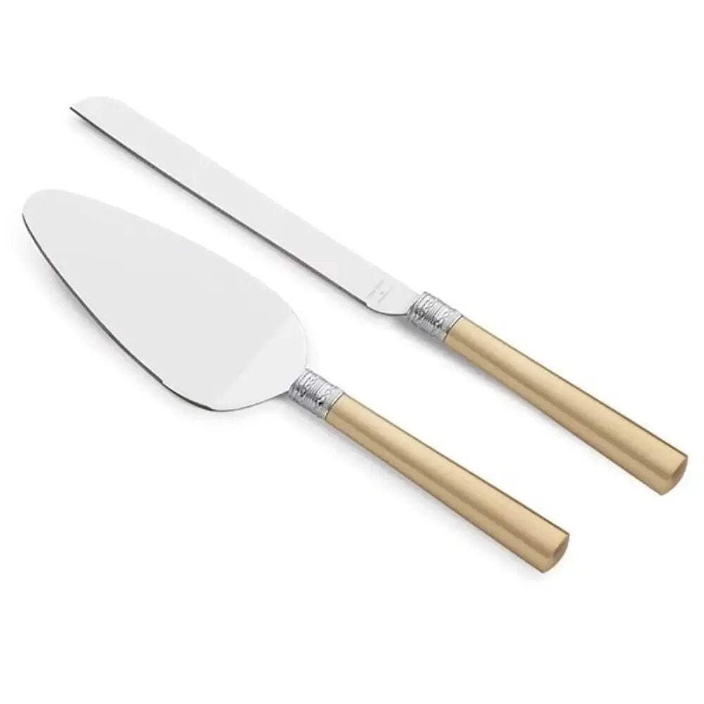 Wedgwood Vera Wang With Love Gold Cake Knife & Server With Gift Box RRP$159