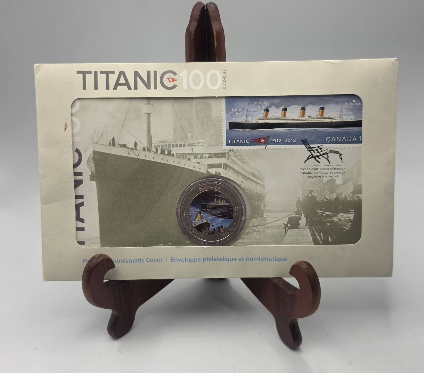 2012 Canada Titanic 100th Anniversary Philatelic Numismatic Cover PNC Stamp & 25