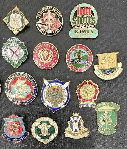 29 pcs Assorted Enamel Bowling Club Pin Badges