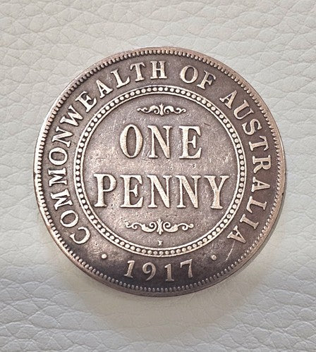 1917 One Penny KGV Penny - COIN