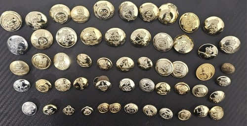 Mixed Staybrite Uniform Buttons Inc Royal Dragoons Grenadier Guards Etc Job Lot