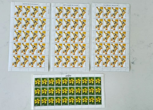 Vintage 4 Sheets African-American stamps. #1225