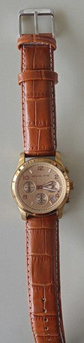 Michael Kors Women's Designer Quartz Watch MK-5128 – Leather Strap – Working