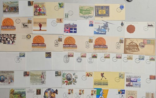 Vintage 35 PC's Sheet Australia First Day stamps #1224-6
