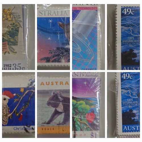 Vintage International Used 8x100 stamps #0120