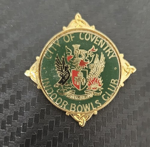 Vintage CITY OF CONVENTRY INDOOR BOWLS CLUB Badge