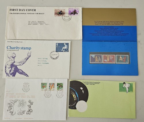 Collection of First Day Covers and Used Postage Various Topics