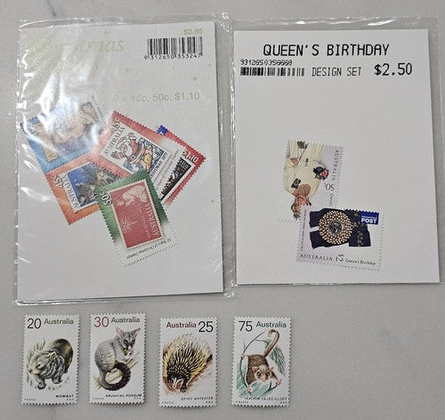 Collection of beautiful Australia Queen's Birthday, Christmas Stamps