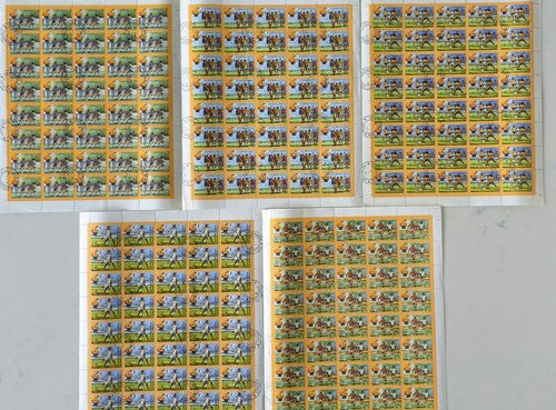 Vintage Full Sheets International Football stamps #1225-1