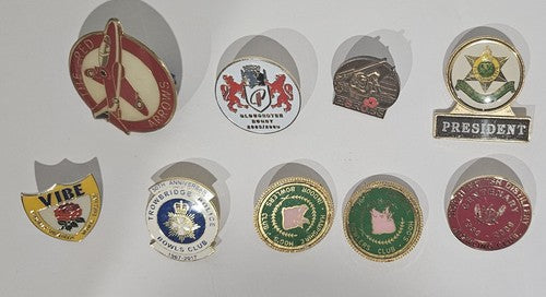 Job Lot 9 Assorted Lapel & Pin Badges Inc Charities, Advertising Etc