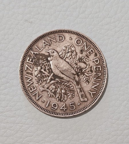 New Zealand 1945 One Penny 1d George VI - COIN