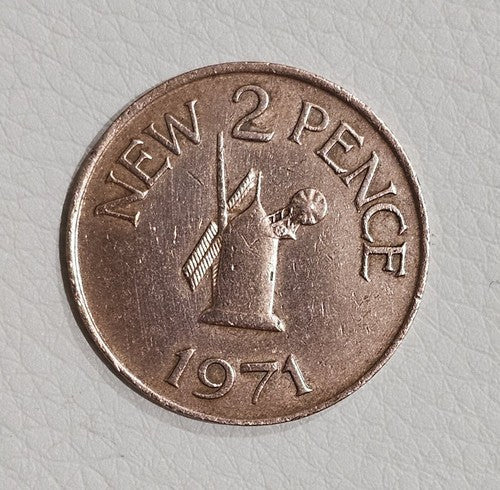 New 2 Pence coin S. Ballivie Insvle Degernereve 1971