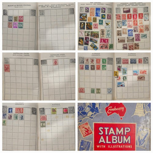 Vintage Would In 64 Pages Album Of International stamps #0113