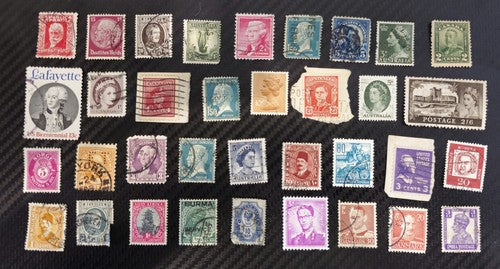 collection Of Vintage International 35 PC's Stamp