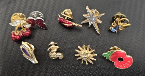 Set Of 9 Lovely Coloured Collectables Badges