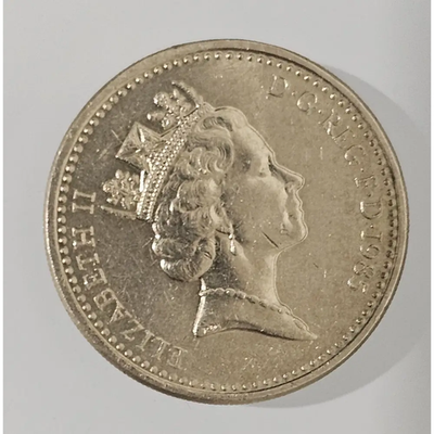 RARE 1985 UK 1 Pound Coin PLEIDIOL WYF IM GWLAD