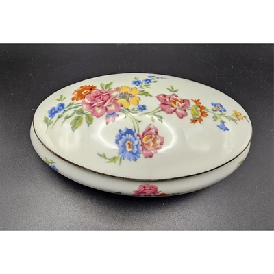 vintage Limoges france porcelain trinket box, Hand Painted Floral 17*10*5cm