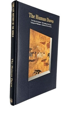 The Human Dawn TIME-LIFE HISTORY OF THE WORLD Hardcover Book Blue Gold Trim Cave