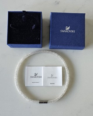 Swarovski Stardust Silver Crystal Mesh Necklace / Bracelet with Magnetic Clasp