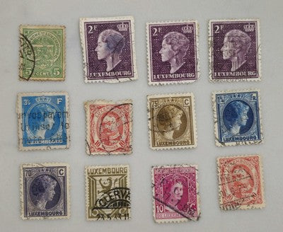 Vintage Collection of Used Postage Stamps from Luxembourg #0420