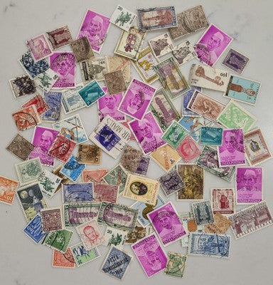 Vintage Unchecked International Mostly India Stamps #0420