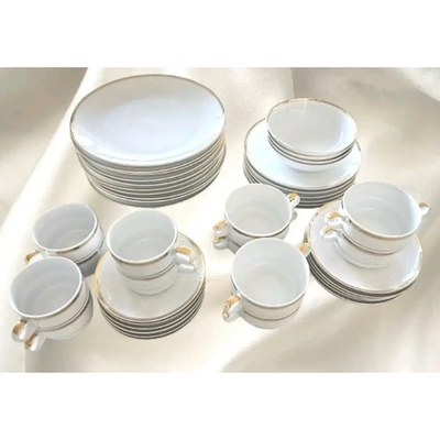 Arzberg Germany Aureole Gold Trim 44-Piece Dinnerware Set for 6