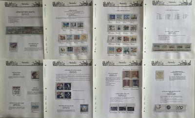 Australia 1988 Complete Year Set Seven Seas Hingeless Album Pages Mint Stamps