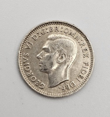 1949 King George VI Australian Threepence
