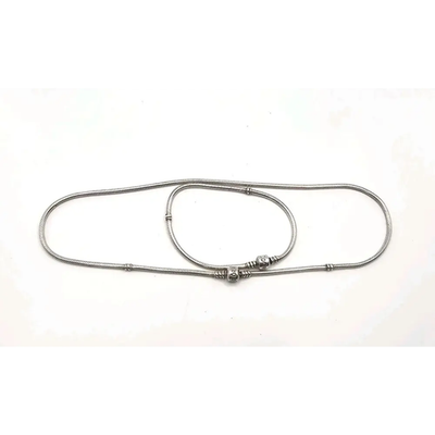 Pandora Sterling Silver Snake Link Necklace & Bracelet Set (2x)(51g)