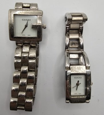 Pair of Used Gucci Watches Working Condition - Sold As Is