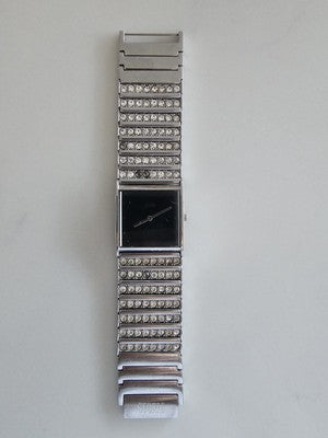 Moulin S1 Storm Watch Women Crystal Black Dial In Working Condition