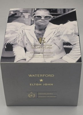 Waterford Crystal Elton John Step Into Christmas Disco Ball Bauble Ornament New