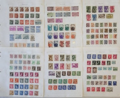 World - Belgium Stamp - Lot Vintage 50 pages Early Stamp