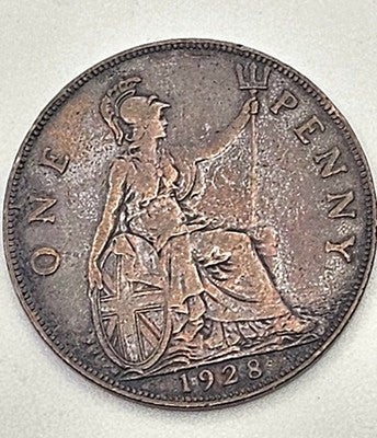 1928 Great British One penny George V