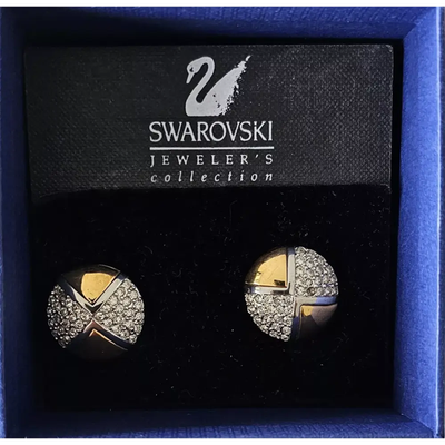 Swarovski Gold-Tone Crystal Earrings