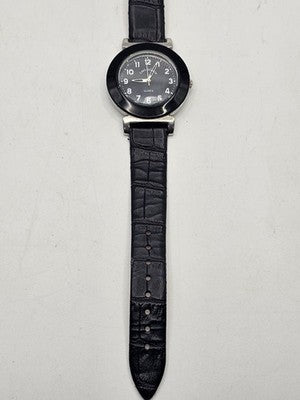 Louis Valentin Quartz Watch Black Dial Silver-Tone Stainless Steel Swiss Design