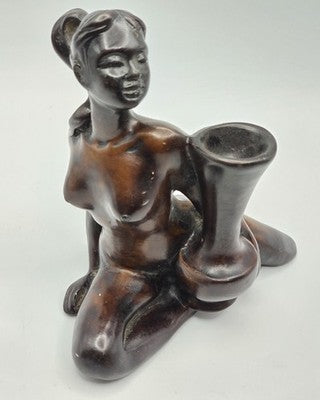 Vintage Hand-Carved Nude Woman 15cm