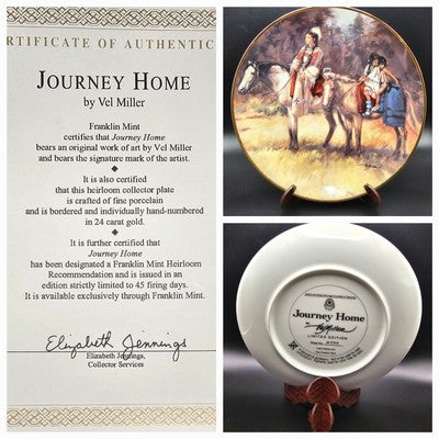 The Franklin Mint 20 cm Porcelain Plate "Journey Home" No N7710