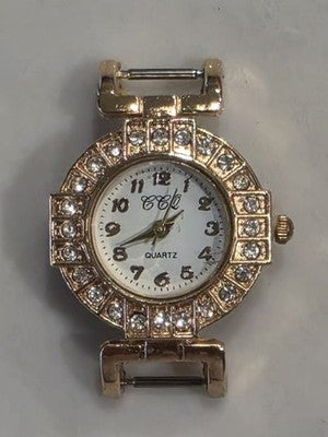 CCQ Women's Gold Tone Rhinestone Quartz Fashion Watch Case