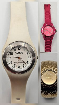 3X VINTAGE LORUS, Sempre, And Kenneth Cole QUARTZ WATCHES - Working Condition