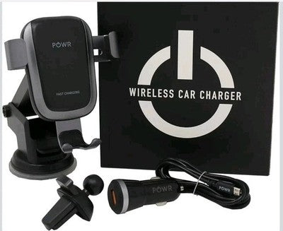 POWR Wireless Gravity Car Charger Kit - Vent & Dash Mounts - Includes USB Cord