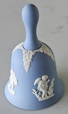 Vintage Wedgwood Blue Jasperware Cherub Bell Made in England